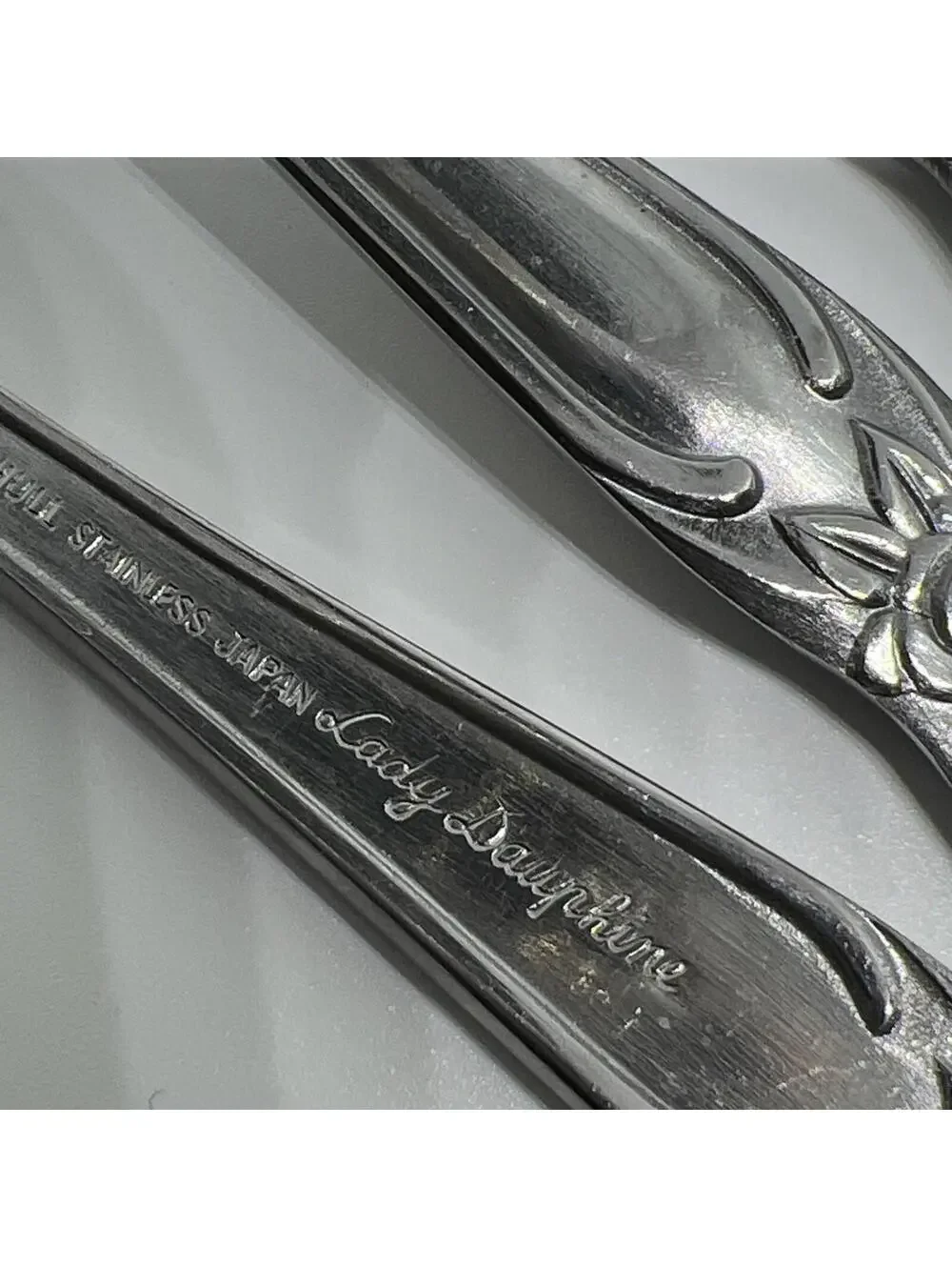 Hull Stainless Steel Lady Dauphine Salad Forks Set of  8